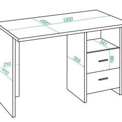 Стол письменный Домино Lite СКЛ-Прям120Р | фото 2