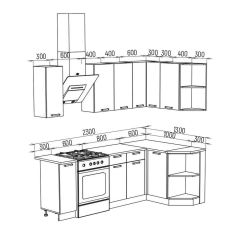 ТЕХНО Кухонный гарнитур угловой 1,7х1,3 м Компоновка №6 | фото 6